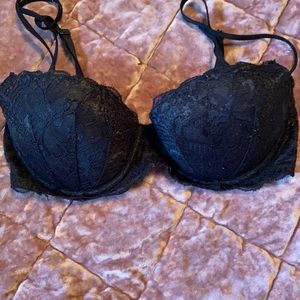 Black lace PINK Bra